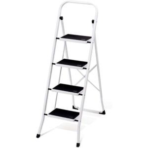 Delxo Folding 4 Step Ladder with Convenient Handgrip