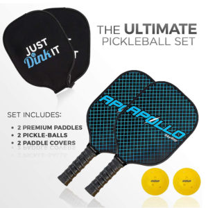 Pickleball Paddles Set of 2 Graphite Pickleball Set Lightweight Pickleball Racket